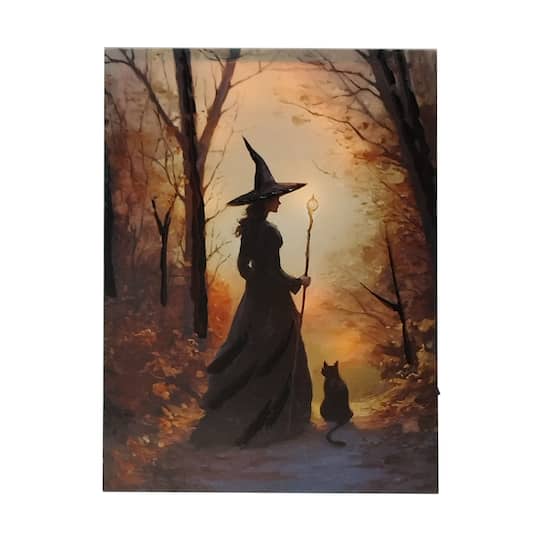 17.75" LED Witch with Scepter Wall Décor by Ashland®